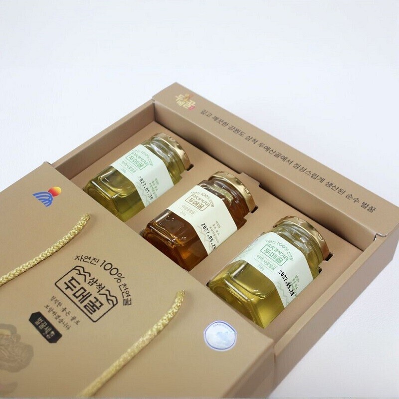 강원더몰,두메꿀 미니꿀단지 선물세트 (250g x 3ea)
