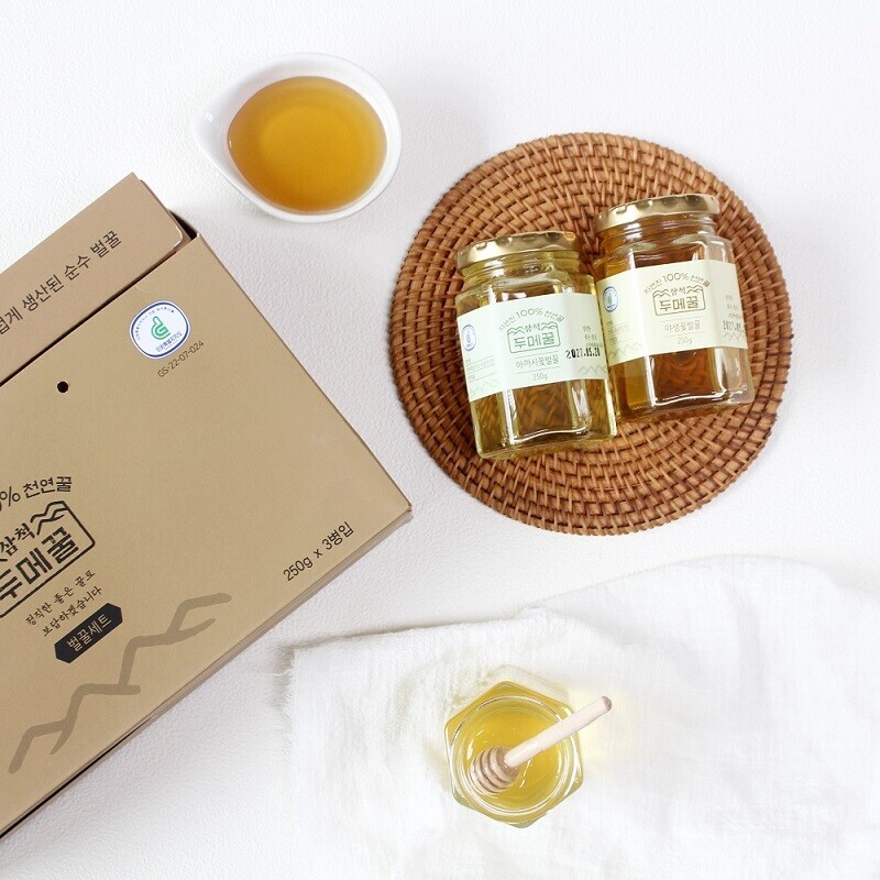 강원더몰,두메꿀 미니꿀단지 선물세트 (250g x 3ea)