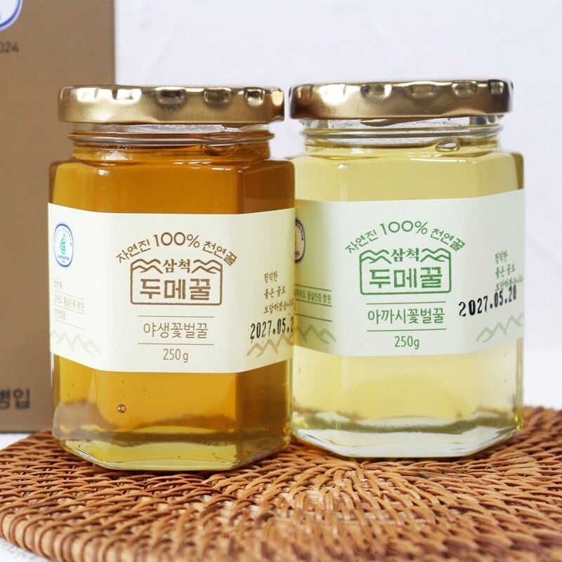 삼척꿀벌농장,두메꿀 미니꿀단지 선물세트 (250g x 3ea)