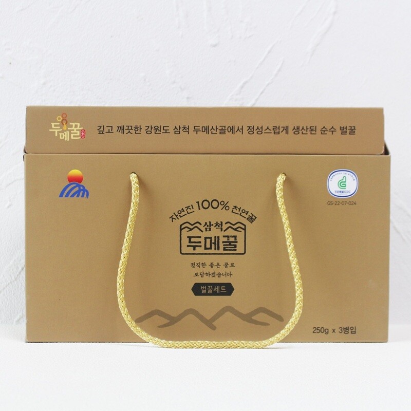 삼척꿀벌농장,두메꿀 미니꿀단지 선물세트 (250g x 3ea)